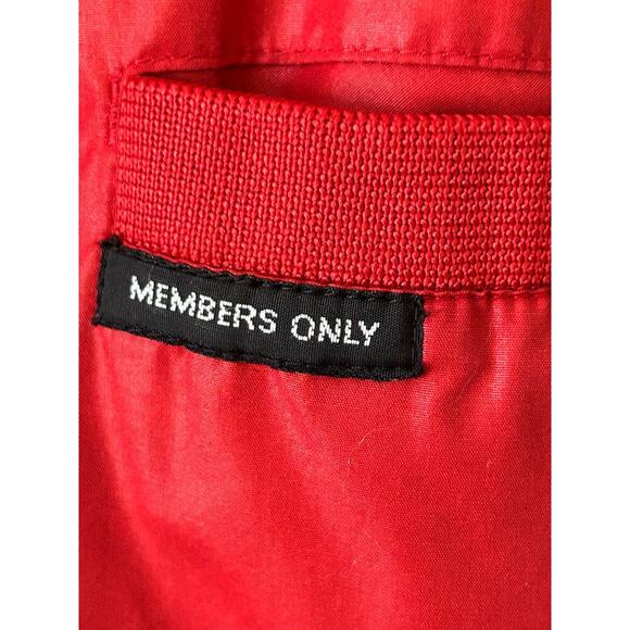 Members only VTG men’s red windbreaker bomber racer full zip jacket size 40 - Picture 3 of 14